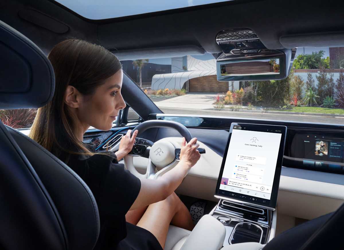 Faraday Future - Woman in car